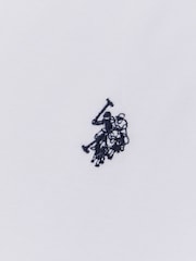 Белый - U.S. Polo Assn. Mens Regular Fit Double Horsemen 100% Cotton T-Shirt - Image 6 of 6