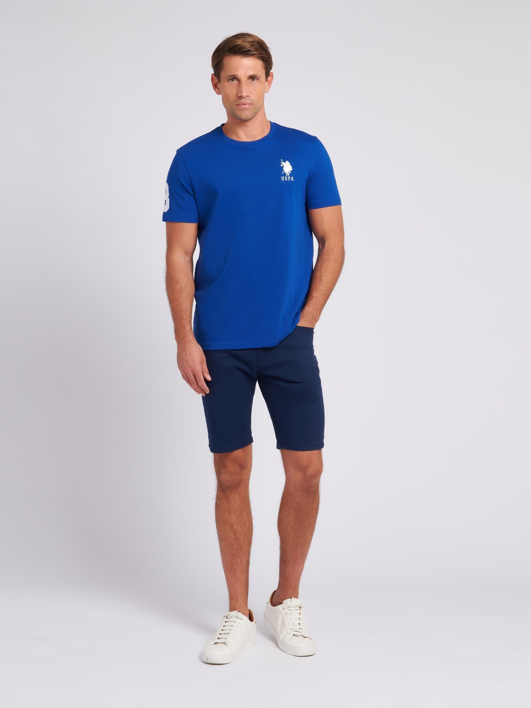 Buy U.S. Polo Assn. Blue Regular Fit Mens 100% Cotton Player