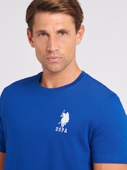 U.S. Polo Assn. Blue Regular Fit Mens 100% Cotton Player 3 T-Shirt - Image 4 of 7