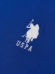 U.S. Polo Assn. Blue Regular Fit Mens 100% Cotton Player 3 T-Shirt - Image 7 of 7