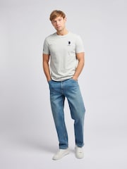 Серый - US Polo Assn. Футболка мужская Regular Fit Player 3 из 100% хлопка - Image 3 of 7