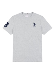 Серый - US Polo Assn. Футболка мужская Regular Fit Player 3 из 100% хлопка - Image 5 of 7
