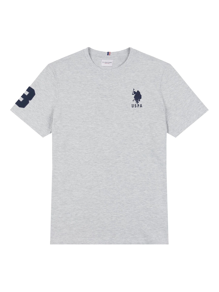 Сірий - U.S. Polo Assn. стандартний крій Mens 100% Cotton Player 3 футболки - Image 5 of 7