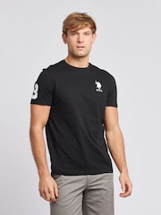 Черный - US Polo Assn. Футболка мужская Regular Fit Player 3 из 100% хлопка - Image 1 of 7