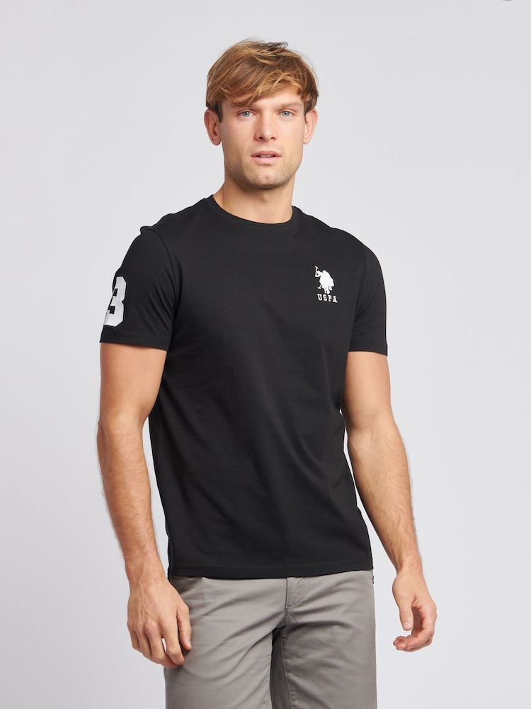 Черный - US Polo Assn. Футболка мужская Regular Fit Player 3 из 100% хлопка - Image 1 of 7