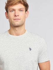 U.S. Polo Assn. Grey Mens Regular Fit Double Horsemen 100% Cotton T-Shirt - Image 2 of 7