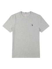 U.S. Polo Assn. Grey Mens Regular Fit Double Horsemen 100% Cotton T-Shirt - Image 6 of 7