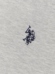 U.S. Polo Assn. Grey Mens Regular Fit Double Horsemen 100% Cotton T-Shirt - Image 7 of 7