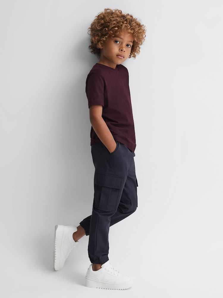 Reiss Bordeaux Bless 3-9 yrs Crew Neck T-Shirt - Image 1 of 6