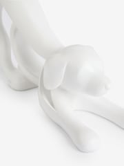 White Abstract Ribbon Dog Ornament - Image 5 of 5