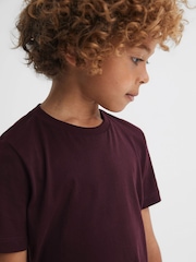 Reiss Bordeaux Bless 9-13 yrs Crew Neck T-Shirt - Image 4 of 6
