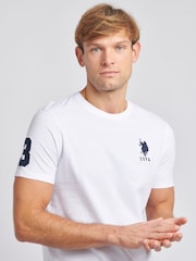 Белый - US Polo Assn. Футболка мужская Regular Fit Player 3 из 100% хлопка - Image 2 of 7