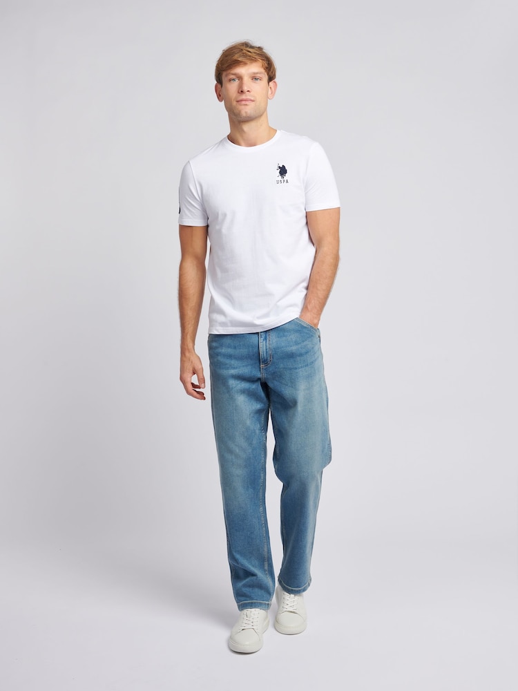 U.S. Polo Assn. White Regular Fit Mens 100% Cotton Player 3 T-Shirt - Image 3 of 7