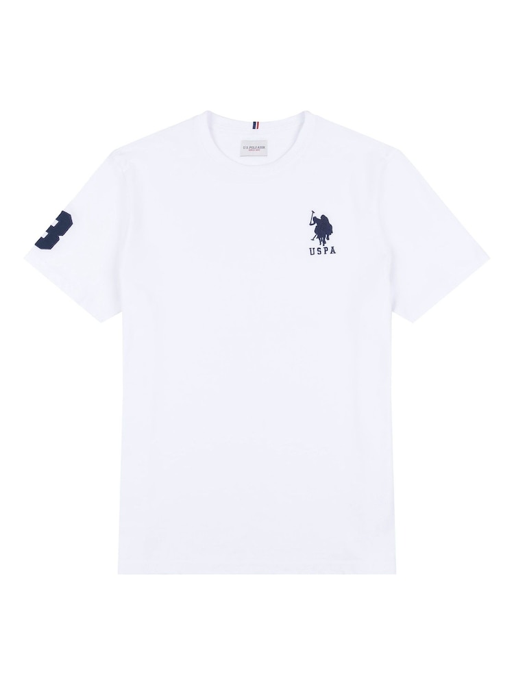 U.S. Polo Assn. White Regular Fit Mens 100% Cotton Player 3 T-Shirt - Image 5 of 7