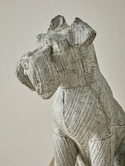 Natural Stanley Schnauzer Sitting Dog Ornament - Image 2 of 5