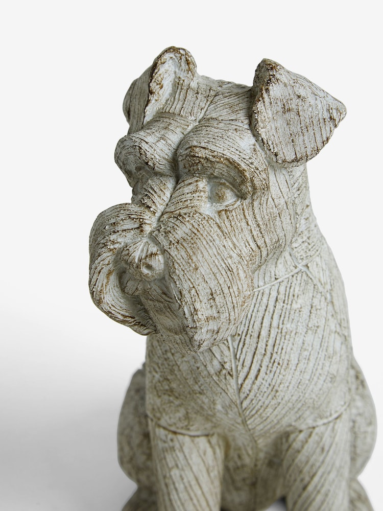 Natural Stanley Schnauzer Sitting Dog Ornament - Image 5 of 5