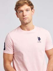 Розовый - US Polo Assn. Футболка мужская Regular Fit Player 3 из 100% хлопка - Image 2 of 7