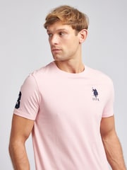 Розовый - US Polo Assn. Футболка мужская Regular Fit Player 3 из 100% хлопка - Image 5 of 7