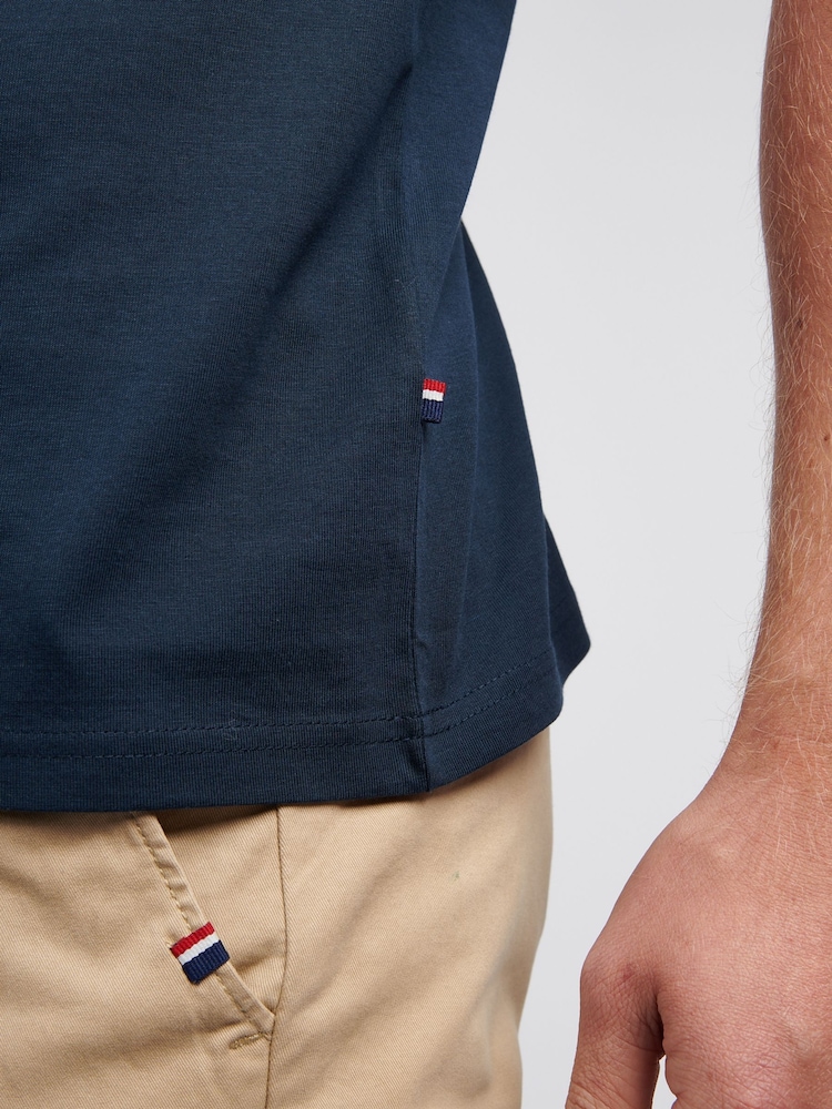 U.S. Polo Assn. Navy Blue Mens Regular Fit Double Horsemen 100% Cotton T-Shirt - Image 5 of 8