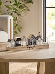 Black/White Big Hugs Slogan House Scene Ornament - Image 1 of 3