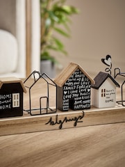 Black/White Big Hugs Slogan House Scene Ornament - Image 2 of 3