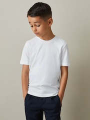 Reiss White Bless 3 Pack 9-13 yrs Three Pack Of Crew-Neck T-Shirts - Image 3 of 3