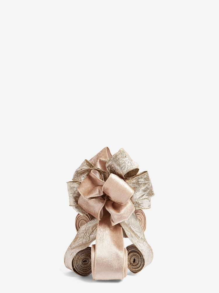 Gold Bow Christmas Tree Topper - Image 2 of 4