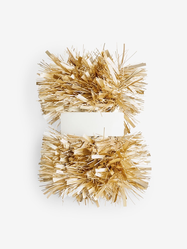 Gold 3 Metre Christmas Tinsel Decoration - Image 4 of 4 Gold 3 Metre Christmas Tinsel Decoration - Image 4 of 4