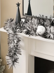 Silver 3 Metre Christmas Tinsel Decoration - Image 1 of 4