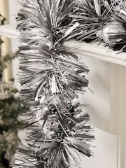 Silver 3 Metre Christmas Tinsel Decoration - Image 2 of 4