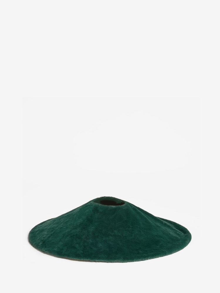 Green Faux Fur Christmas Tree Skirt - Image 3 of 5
