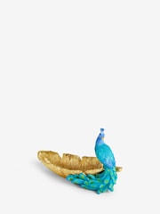 Teal Blue Peacock Bowl - Image 4 of 5