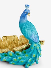 Teal Blue Peacock Bowl - Image 5 of 5