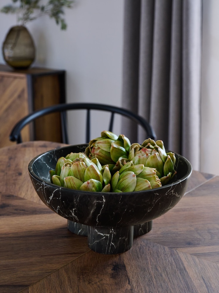 Black Marble Effect Bowl - Image 1 of 4 Black Marble Effect Bowl - Image 1 of 4