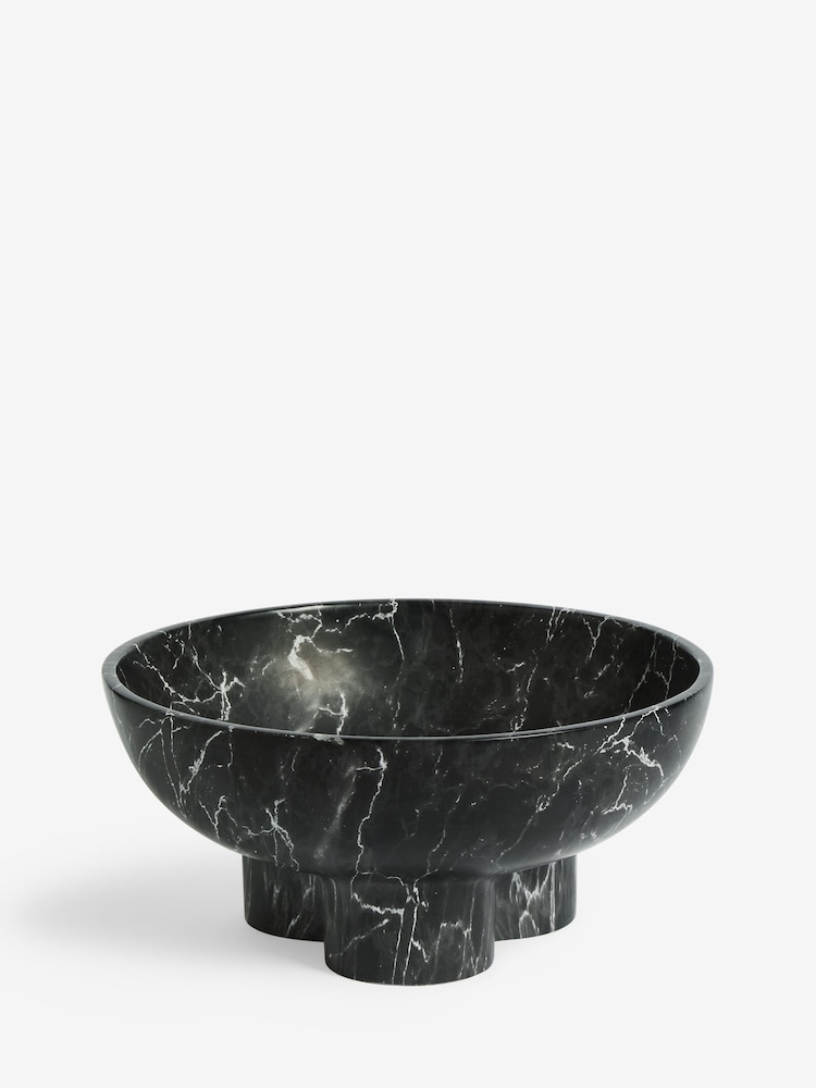 Black Marble Effect Bowl - Image 4 of 4 Black Marble Effect Bowl - Image 4 of 4