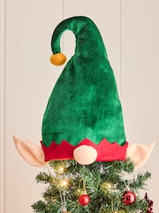 Green Elf 3 Piece Christmas Novelty Tree Accessories Set - Image 1 of 6