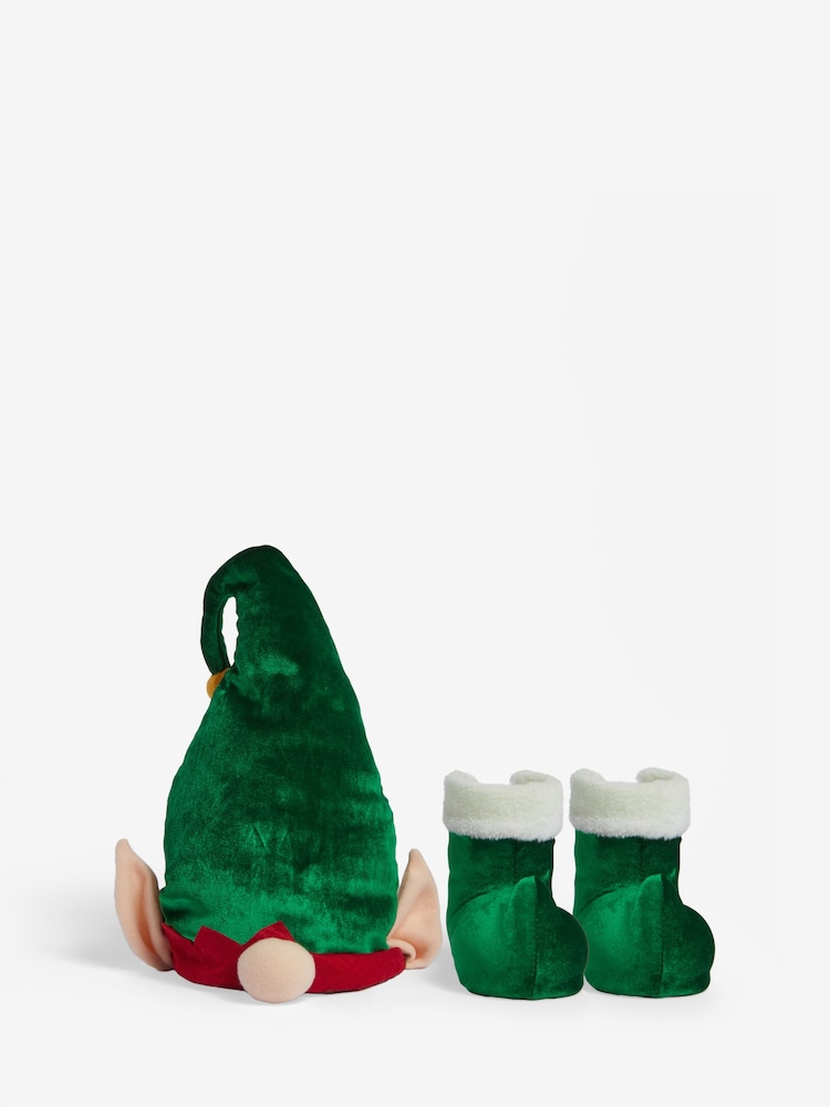 Green Elf 3 Piece Christmas Novelty Tree Accessories Set - Image 3 of 6