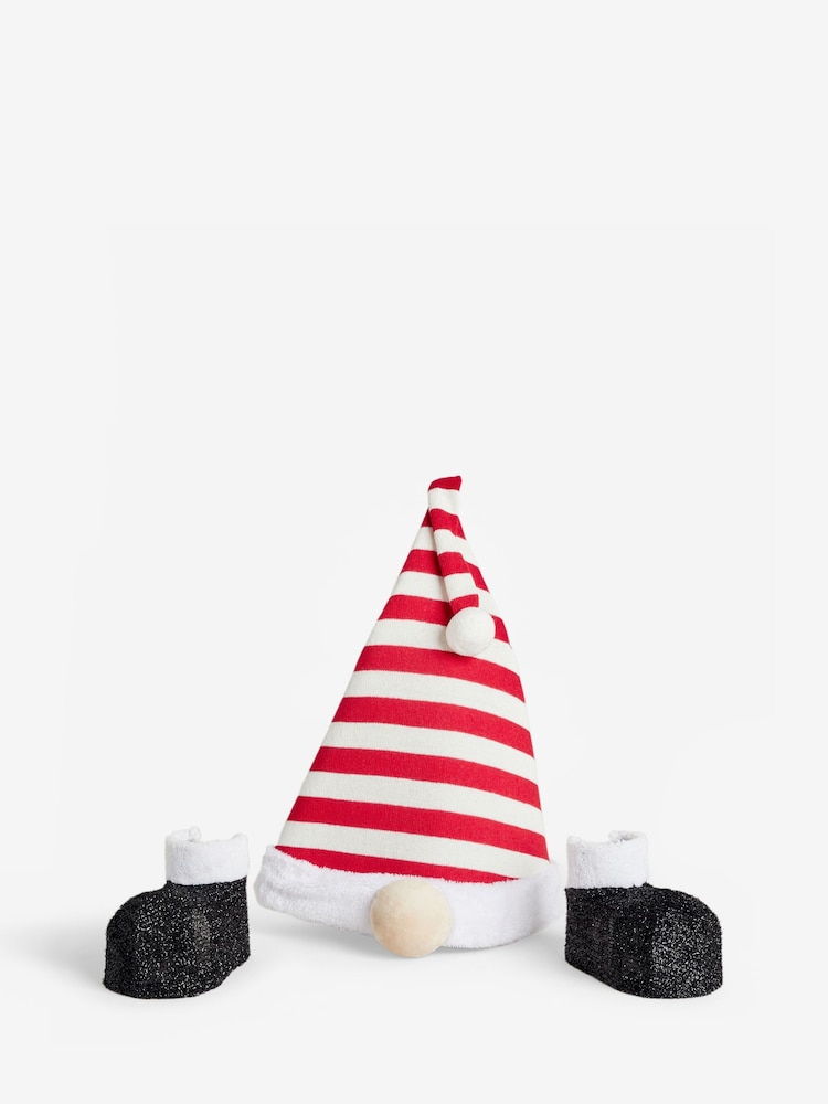 3 Piece Red Gonk Santa Novelty Accessories Set For Christmas Tree - Image 5 of 6