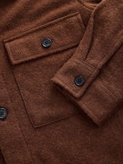 Stone Textured Bouclé Shacket With Wool - Image 8 of 10