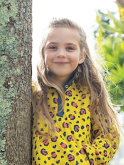 Frugi Yellow Animal Print Raglan Snuggle Fleece - Image 1 of 4