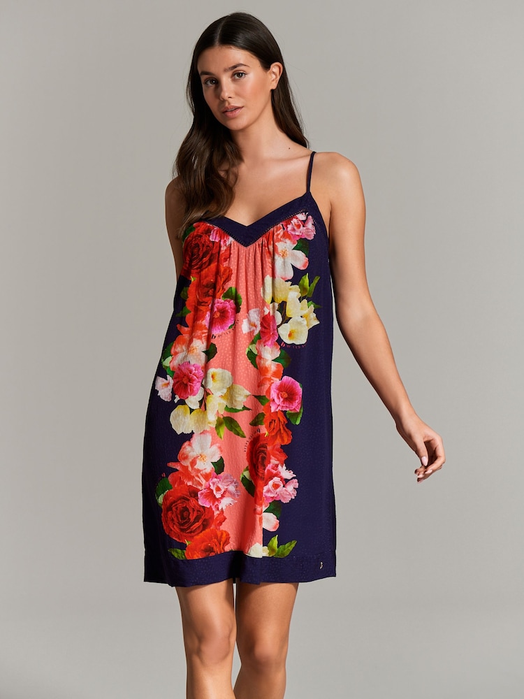 B by Ted Baker  Navy Floral Woven Viscose Cami Slip - Image 1 of 10