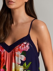 B by Ted Baker  Navy Floral Woven Viscose Cami Slip - Image 4 of 10