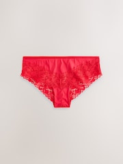 Red/Green Brazilian Floral Lace Knickers 3 Pack - Image 4 of 4