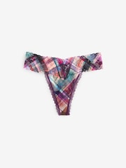 Red/Green Thong Floral Lace Knickers 3 Pack - Image 3 of 4