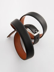 Black/Tan Faux Leather Reverisble Belt - Image 3 of 5