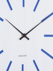 Karlsson Cobalt Blue White Arruga Retro Wall Clock - Image 4 of 5
