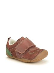Start Rite Baby Shuffle Leather/Nubuck Rip Tape Brown Shoes - Image 3 of 6