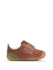 Start Rite Baby Shuffle Leather/Nubuck Rip Tape Brown Shoes - Image 4 of 6