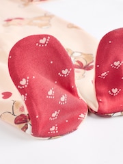 Red/Cream Baby Christmas Bear 100% Cotton Sleepsuits 3 Pack (0mths-2yrs) - Image 11 of 12