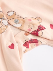 Red/Cream Baby Christmas Bear 100% Cotton Sleepsuits 3 Pack (0mths-2yrs) - Image 12 of 12
